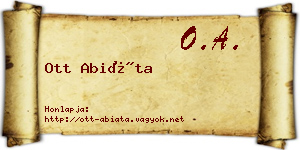 Ott Abiáta névjegykártya